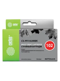 Картридж струйный CACTUS (CS-PFI102MBK) для CANON iPF500/510/F600/605/650/700, матовый черный