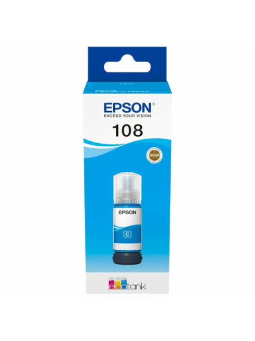 Чернила EPSON 108 (C13T09C24A) для СНПЧ EPSON L8050 /L8100 /L18050, голубые, ОРИГИНАЛЬНЫЕ