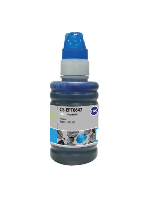 Чернила CACTUS (CS-EPT6642) для СНПЧ EPSON L100/L110/L200/L210/L300, голубые 0,1 л