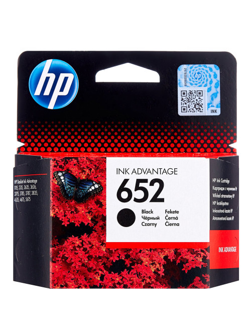 Картридж струйный HP (F6V25AE) DeskJet 2135/3635/3835/4535/4675/1115, №652, черный, оригинальный, ресурс 360 стр.
