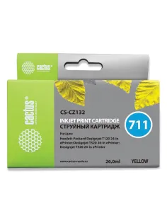 Картридж струйный CACTUS (CS-CZ132) для плоттеров HP DesignJet T120/T520, желтый