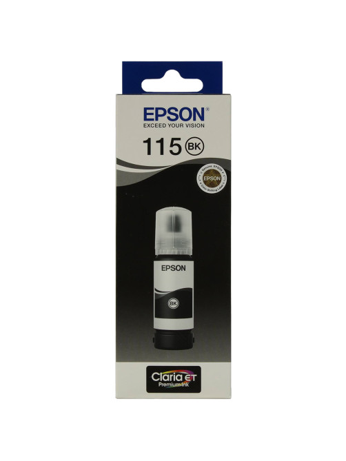 Чернила EPSON 115 (C13T07C14A) для СНПЧ L8160/L8180, черные пигментные, объем 70 мл, ОРИГИНАЛЬНЫЕ