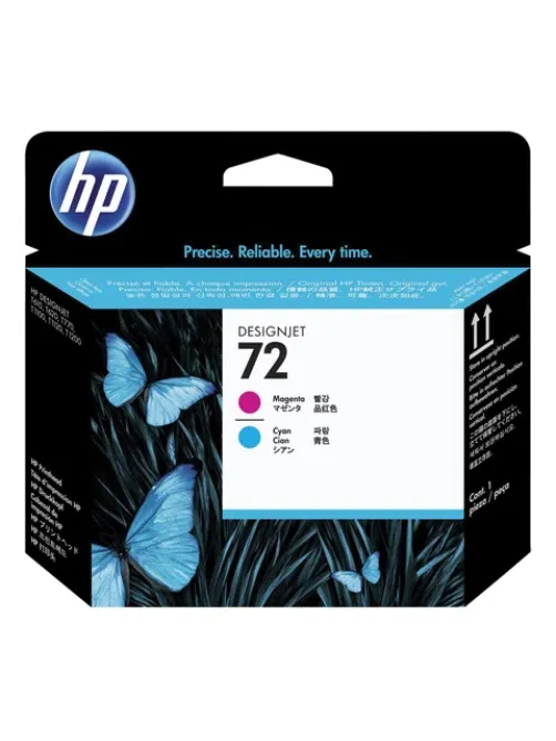 Головка печатающая для плоттера HP (C9383A) Designjet T610/795/1100 и др,. №72, пурпурная и голубая, оригинальная
