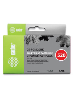 Картридж струйный CACTUS (CS-PGI520BK) для CANON Pixma MP540/630/980, черный