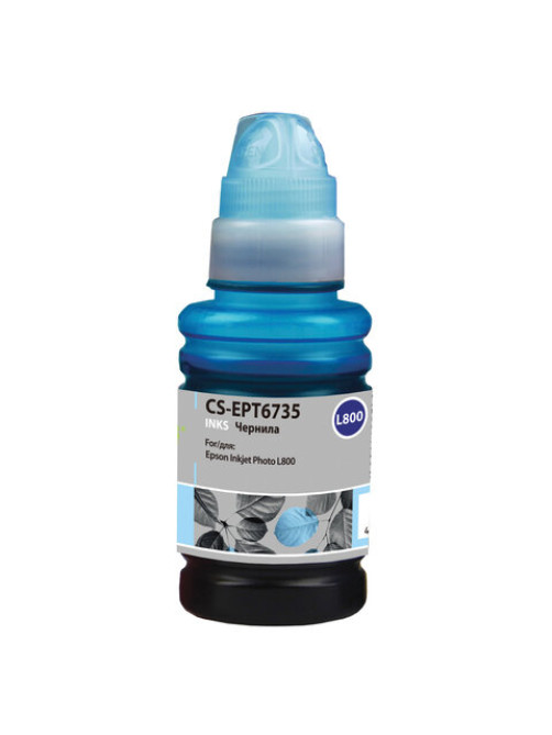 Чернила CACTUS (CS-EPT6735) для СНПЧ EPSON L800/L810/L850/L1800, светло-голубые, 0,1 л