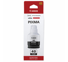 Чернила CANON (GI-40BK) для СНПЧ Pixma G5040/G6040/GM2040, черные, ресурс 6000 страниц, оригинальные, 3385C001