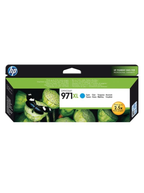 Картридж струйный HP (CN626AE) OfficeJet Pro X576/476/451/551, №971XL, голубой, оригинальный, ресурс 6600 страниц