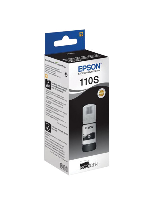Чернила EPSON 110S (C13T01L14A) для СНПЧ EPSON M1100 / 1120 / 2140, черные, ОРИГИНАЛЬНЫЕ