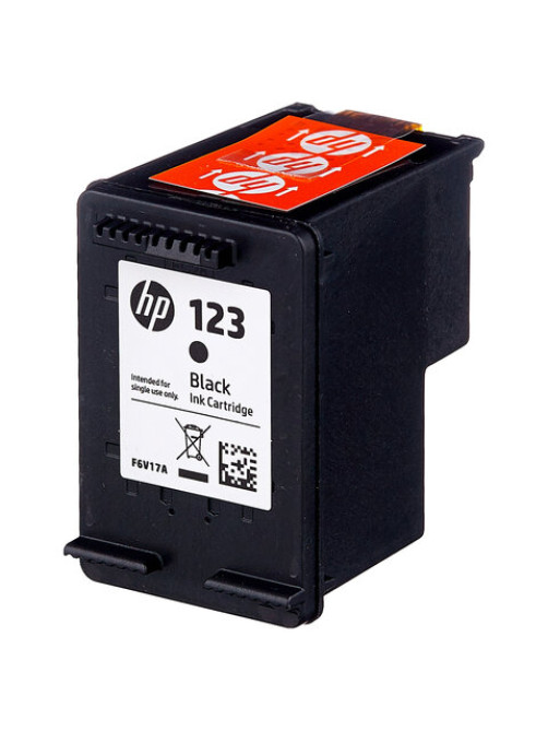 Картридж струйный HP (F6V17AE) Deskjet 2130, №123, чёрный, оригинальный, ресурс 120 стр.