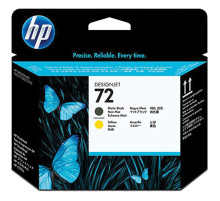 Головка печатающая для плоттера HP (C9384A) Designjet T610/795/1100 и др., №72, черная матовая и желтая, оригинальная