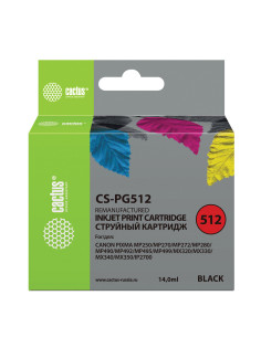 Картридж струйный CACTUS (CS-PG512) для CANON Pixma MP240, черный
