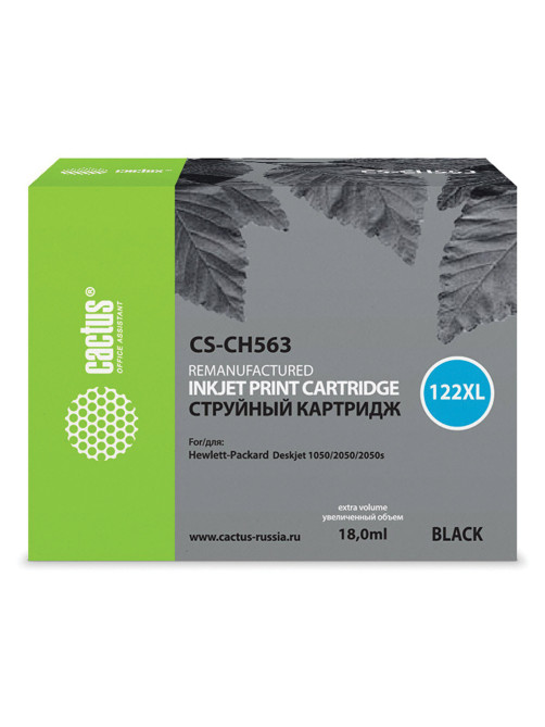 Картридж струйный CACTUS (CS-CH563) для HP Deskjet 1050/2050/2050S, черный