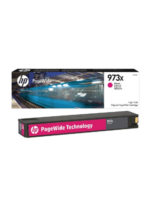 Картридж струйный HP (F6T82AE) PW Pro 477dw/452dw, №973X, пурпурный увеличенный ресурс 7000 страниц, оригинальный