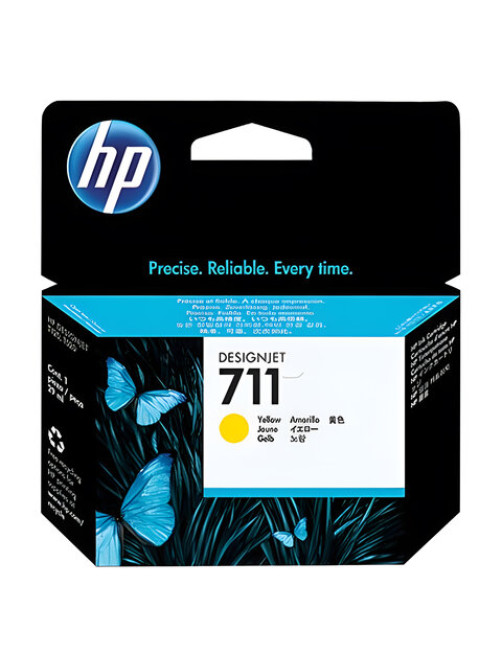 Картридж струйный для плоттера HP (CZ132A) DesignJet T120/T520, №711, желтый, оригинальный
