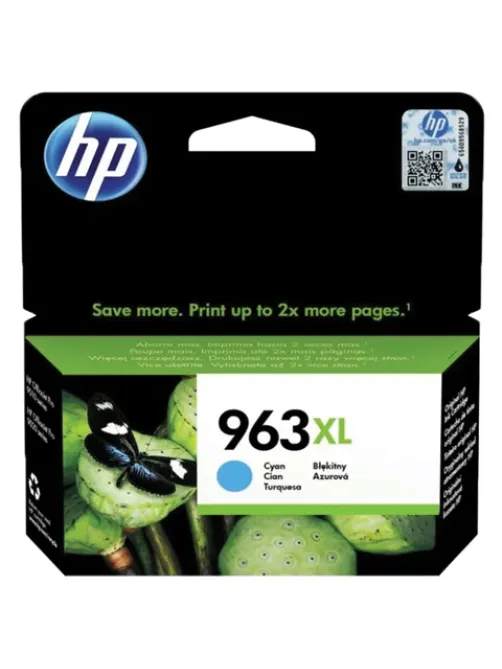 Картридж струйный HP (3JA27AE) для HP OfficeJet Pro 9010/9013/9020/9023, №963Xl, голубой, ресурс 1600 страниц