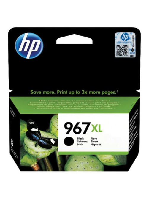 Картридж струйный HP (3JA31AE) для HP OfficeJet Pro 9020/9023, №967XL черный, ресурс 3000 страниц