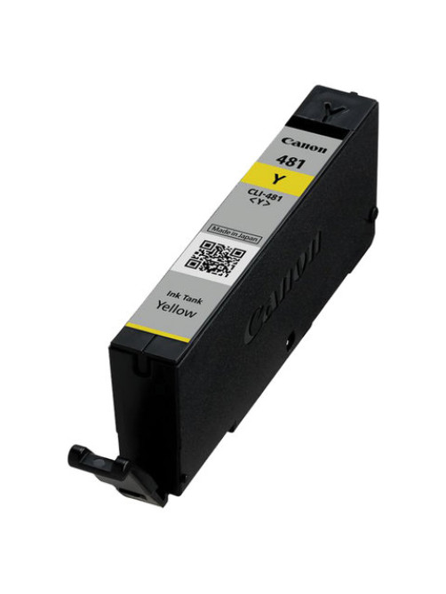 Картридж струйный CANON (CLI-481Y) для PIXMA TS704/TS6140, желтый, ресурс 257 страниц, оригинальный, 2100C001