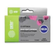 Картридж струйный CACTUS (CS-EPT0826) для EPSON Stylus R270/R390/ RX590, светло-пурпурный