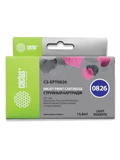 Картридж струйный CACTUS (CS-EPT0826) для EPSON Stylus R270/R390/ RX590, светло-пурпурный