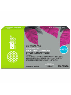 Картридж струйный CACTUS (CS-F6U17AE) для HP OfficeJet Pro 7740/8210/8218/8710, пурпурный