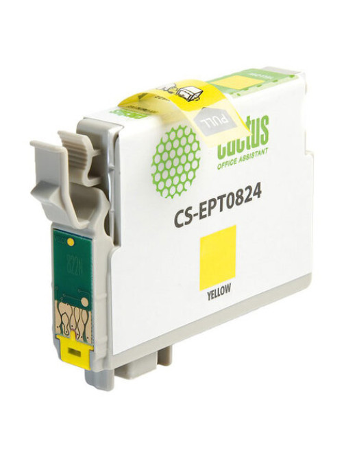 Картридж струйный CACTUS (CS-EPT0824) для EPSON Stylus R270/R390/ RX590, желтый