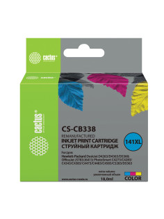 Картридж струйный CACTUS (CS-CB338) для HP OfficeJet J5700/Deskjet D4200, цветной