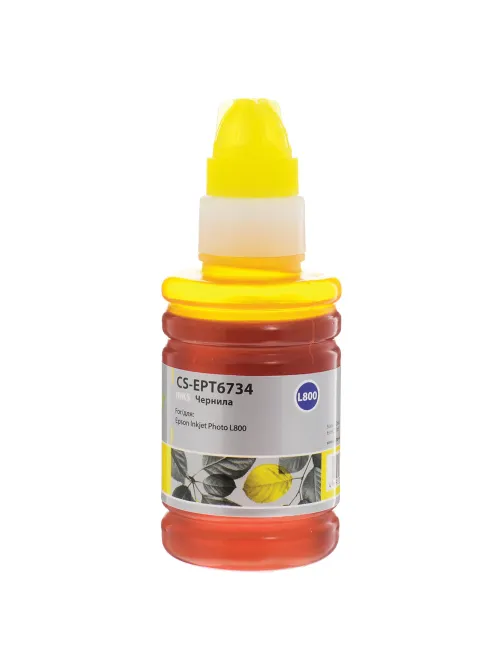 Чернила CACTUS (CS-EPT6734) для СНПЧ EPSON L800/L810/L850/L1800, желтые, 0,1 л