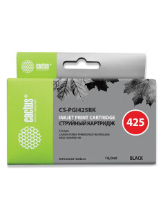 Картридж струйный CACTUS (CS-PGI425BK) для CANON Pixma MG5140/MG5240/MG6140/MG8140, черный