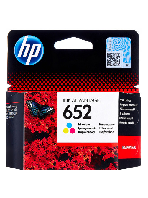 Картридж струйный HP (F6V24AE) DeskJet 2135/3635/3835/4535/4675/1115, №652, цветной, оригинальный ресурс 200 стр.