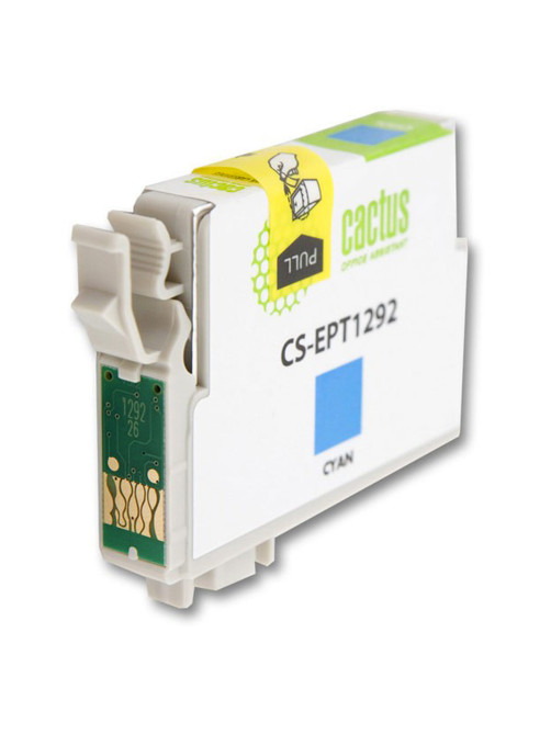 Картридж струйный CACTUS (CS-EPT1292) для EPSON Stylus B42WD/BX305W/BX625WD, голубой