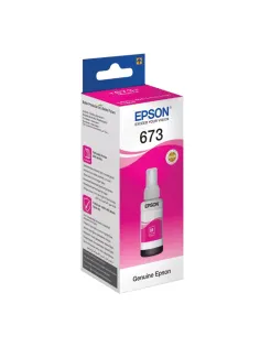 Чернила EPSON 673 (T6733) для СНПЧ Epson L800/L805/L810/L850/L1800, пурпурные, ОРИГИНАЛЬНЫЕ, C13T67334A/398