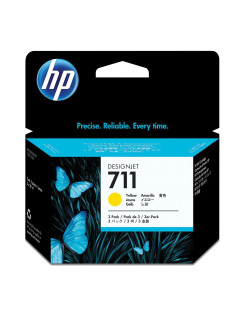 Картридж струйный для плоттера HP (CZ136A) Designjet T120/520, №711, желтый, комплект 3 шт. х 29 мл, оригинальный