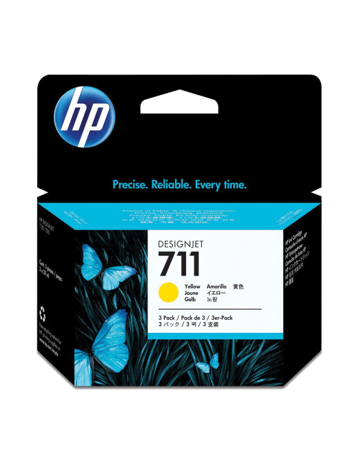 Картридж струйный для плоттера HP (CZ136A) Designjet T120/520, №711, желтый, комплект 3 шт. х 29 мл, оригинальный