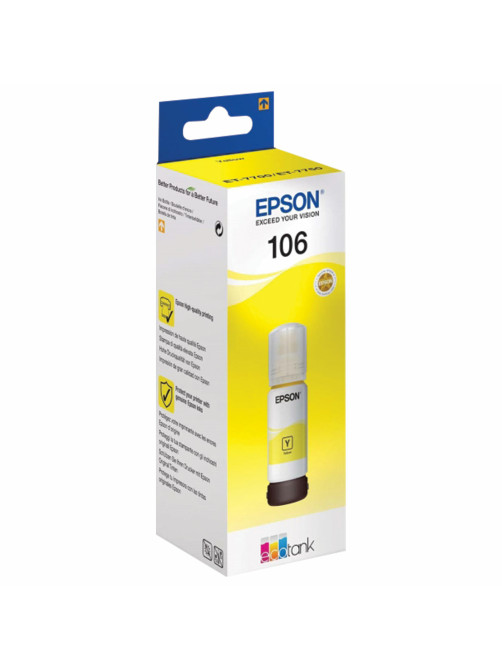 Чернила EPSON 106 (C13T00R440) для СНПЧ L7160/L7180, желтые, ОРИГИНАЛЬНЫЕ