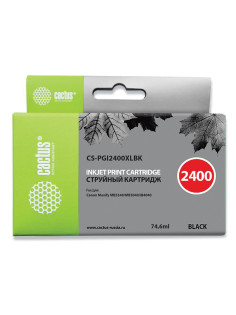 Картридж струйный CACTUS (CS-PGI2400XLВК) для CANON iB4040/MB5040/MB5340, черный, CS-PGI2400XLBK