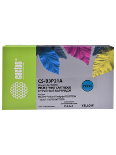 Картридж струйный CACTUS (CS-B3P21A) для HP DesignJet T920/T1500/T2530, желтый