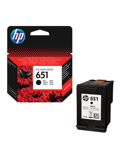 Картридж струйный HP (С2P10AE) Ink Advantage 5575/5645/OfficeJet 202, №651, черный, оригинальный, ресурс 600 стр., C2P10AE