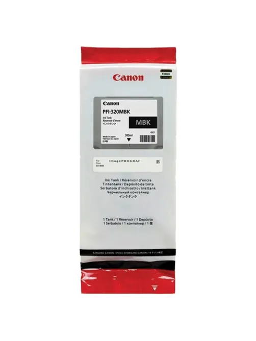 Картридж струйный CANON (PFI-320MBk) для imagePROGRAF TM-200/205/300/305, матовый черный, 300 мл, оригинальный, 2889C001