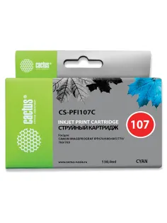 Картридж струйный CACTUS (CS-PFI107C) для CANON PF680/685/780/785, голубой