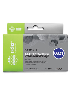 Картридж струйный CACTUS (CS-EPT0821) для EPSON Stylus R270/R390/ RX590, черный