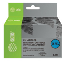 Картридж струйный CACTUS (CS-L0R40AE) для HP OfficeJet 8210/8218/8720/8725/8730, черный