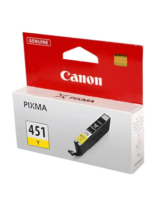 Картридж струйный CANON (CLI-451Y) Pixma iP7240 и другие, желтый, оригинальный, 6526B001