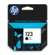 Картридж струйный HP (F6V17AE) Deskjet 2130, №123, чёрный, оригинальный, ресурс 120 стр.