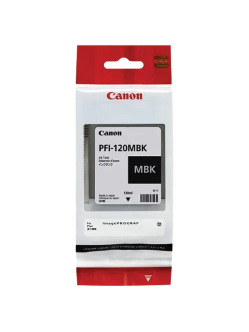 Картридж струйный CANON (PFI-120MBK) для imagePROGRAF TM-200/205/300/305, матовый черный, 130 мл, оригинальный, 2884C001