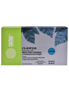 Картридж струйный CACTUS (CS-B3P23A) для HP DesignJet T920/T1500, фото черный
