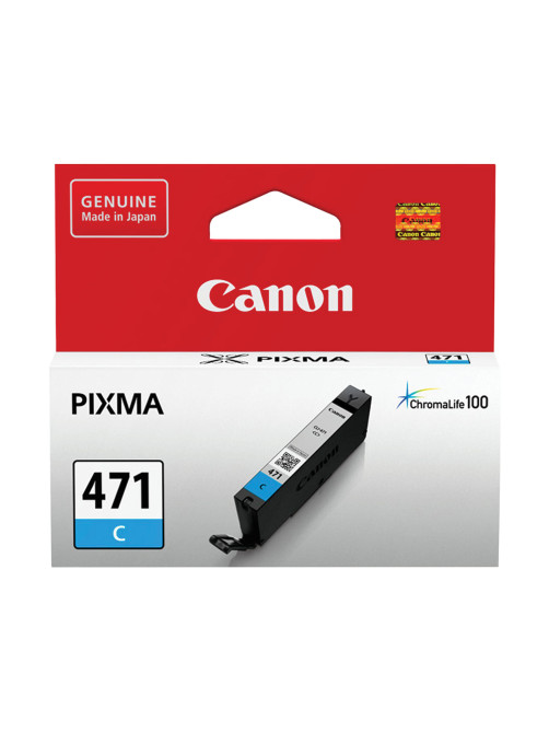 Картридж струйный CANON (CLI-471С) PIXMA MG5740/MG6840/MG7740, голубой, оригинальный, ресурс 311 стр., 0401C001