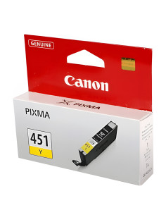 Картридж струйный CANON (CLI-451Y) Pixma iP7240 и другие, желтый, оригинальный, 6526B001