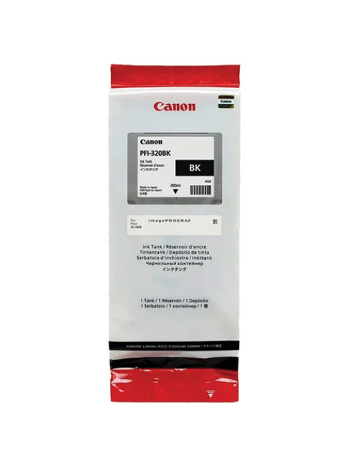 Картридж струйный CANON (PFI-320BK) для imagePROGRAF TM-200/205/300/305, черный, 300 мл, оригинальный, 2890C001