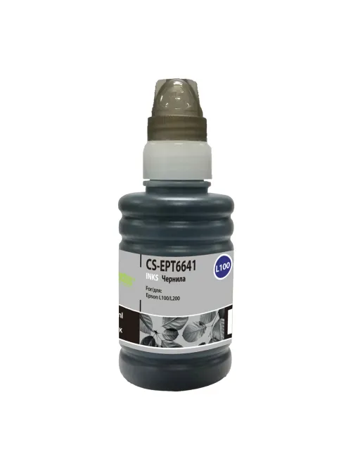 Чернила CACTUS (CS-EPT6641) для СНПЧ EPSON L100/L110/L200/L210/L300, черные, 0,1 л