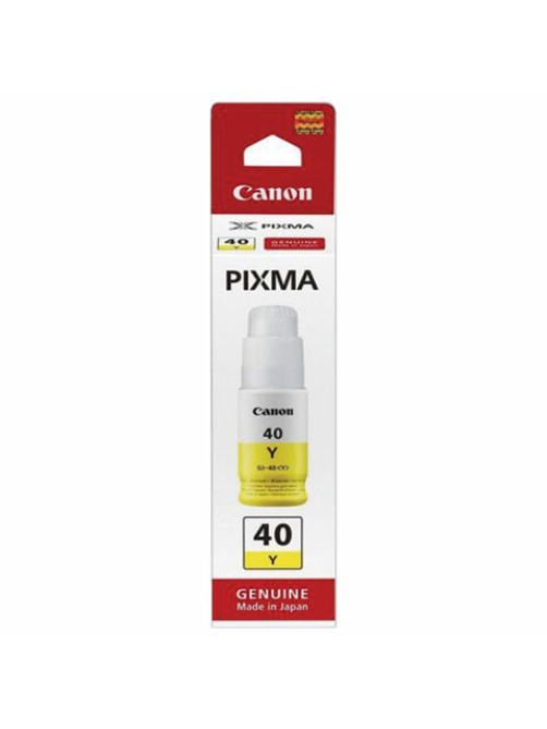 Чернила CANON (GI-40Y) для СНПЧ Pixma G5040/G6040, желтые, ресурс 7700 страниц, оригинальные, 3402C001